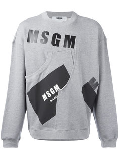 толстовка с принтом MSGM