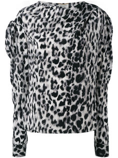 топ с леопардовым принтом Saint Laurent