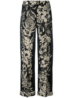 брюки с цветочным принтом  Valentino