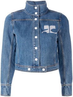 джинсовая куртка с вышитым логотипом Courrèges