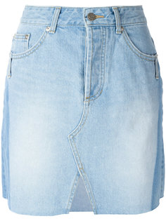 джинсовая юбка с разрезом спереди  Sjyp