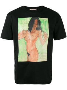футболка с принтом голой женщины Christopher Kane