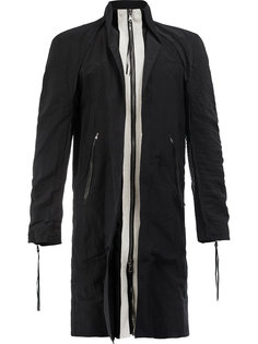 пальто на молнии с контрастной вставкой Cedric Jacquemyn