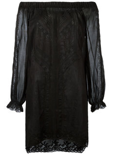 кружевное мини-платье с открытыми плечами Ermanno Scervino