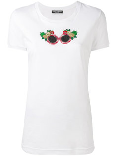 футболка с рисунком из бисера Dolce & Gabbana
