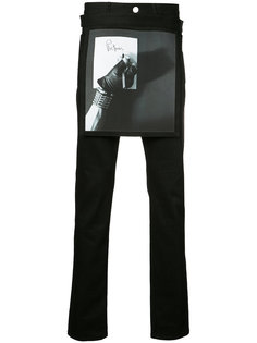 джинсы с декоративным передником Raf Simons
