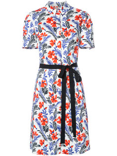 платье-рубашка с цветочным узором Carolina Herrera