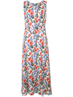 длинное платье с цветочным принтом Carolina Herrera
