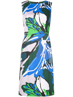 приталенное платье с цветочной вышивкой Carolina Herrera
