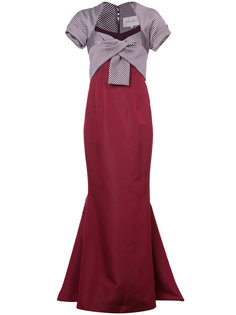 платье с контрастным топом Carolina Herrera