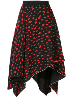 асимметричная юбка с леопардовым принтом Proenza Schouler