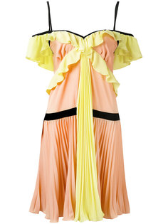 плиссированное платье из жоржета  Marco Bologna
