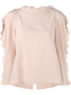 блузка с волнистой отделкой Fendi