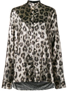 блуза с леопардовым узором и металлическим отблеском Haider Ackermann