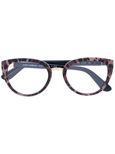 очки в леопардовой оправе Dolce & Gabbana Eyewear