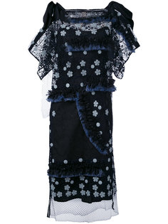 платье с цветочным принтом и бахромой  Antonio Marras