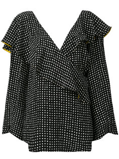 блузка в горох с оборками Dvf Diane Von Furstenberg