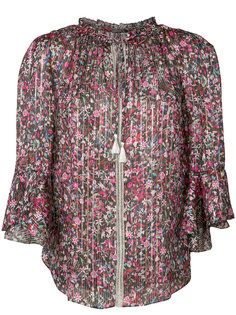 плиссированная блузка с цветочным узором Elie Tahari