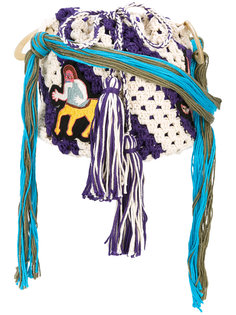 сумка кроше с вышивкой  Peter Pilotto