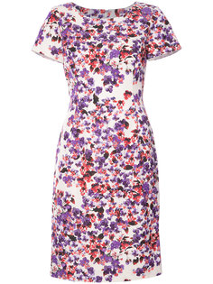 приталенное платье с цветочным принтом Carolina Herrera