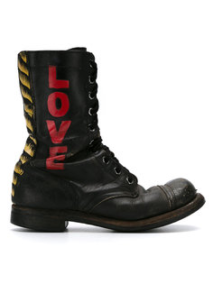 армейские ботинки с надписью Love À La Garçonne