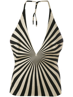 топ с вырезом-халтер и геометрическим принтом Gareth Pugh