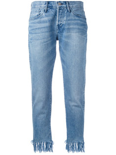 джинсы с бахромой 3X1