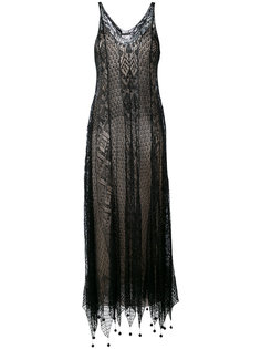 кружевное платье с помпонами Alexander McQueen