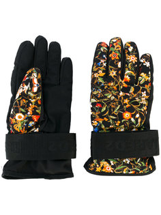 лыжные перчатки с цветочным рисунком Dsquared2