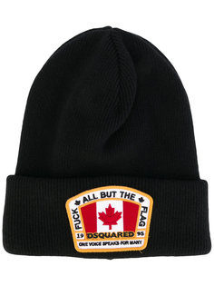 шапка-бини с фирменной нашивкой Dsquared2