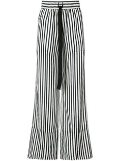 брюки-палаццо в полоску со шнурком  Derek Lam