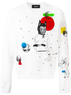 толстовка с принтом Dsquared2