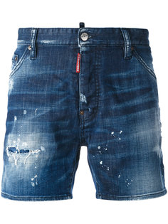 джинсовые шорты с выбеленным эффектом Dsquared2