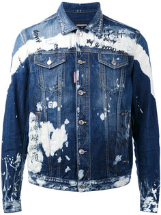 джинсовая куртка с вышивкой Dsquared2