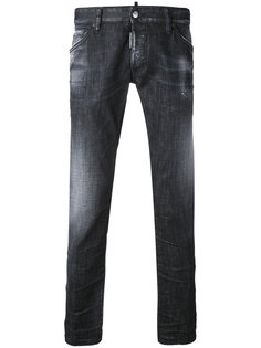 узкие джинсы с протертостями Dsquared2