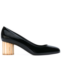 туфли на контрастном каблуке Salvatore Ferragamo
