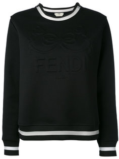 толстовка с тисненым логотипом Fendi