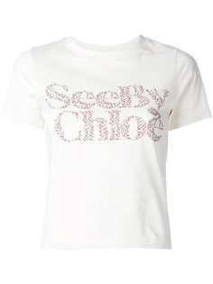 футболка с принтом логотипа See By Chloé