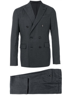 костюм с двубортным пиджаком в тонкую полоску Dsquared2
