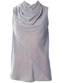 бархатный топ с драпировкой Rick Owens