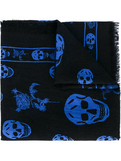 платок в черепа и эмблемы Alexander McQueen