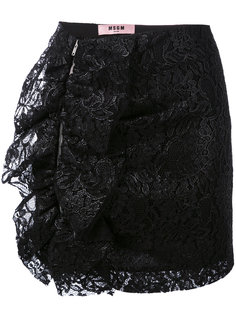мини юбка с рюшами MSGM