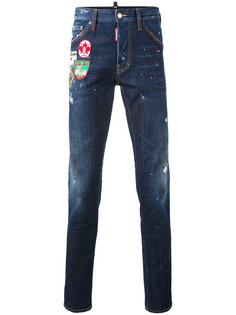 джинсы с заплатками Dsquared2