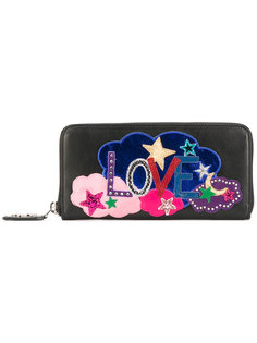 кошелек с вышивкой Love Saint Laurent