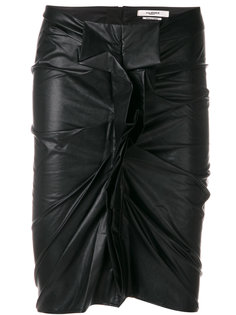 юбка под кожу с оборчатым дизайном Isabel Marant Étoile