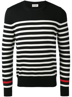 трикотажный свитер в полоску Saint Laurent