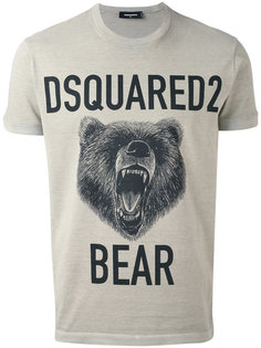 футболка с принтом медведя Dsquared2