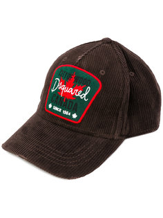 вельветовая кепка с нашивкой логотипа Dsquared2