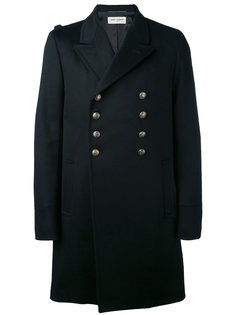 пальто в стиле милитари Saint Laurent