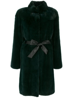пальто из меха норки Maia с панельным дизайном Cara Mila